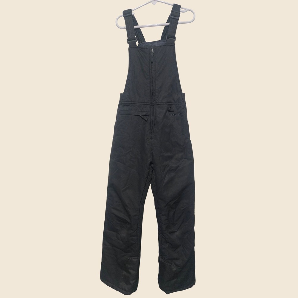 Arctix Youth Insulated Snow Bib Overalls Black Size Small S/P 7/8 Kids Winter